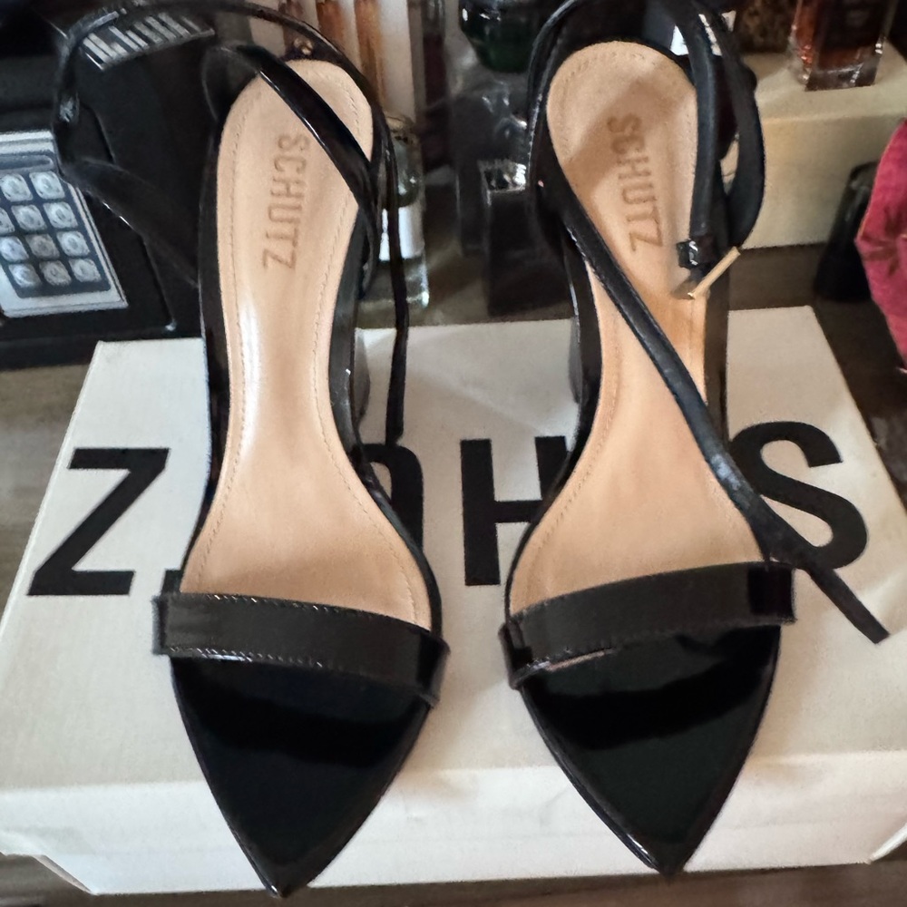 Schutz Black Women's Heels